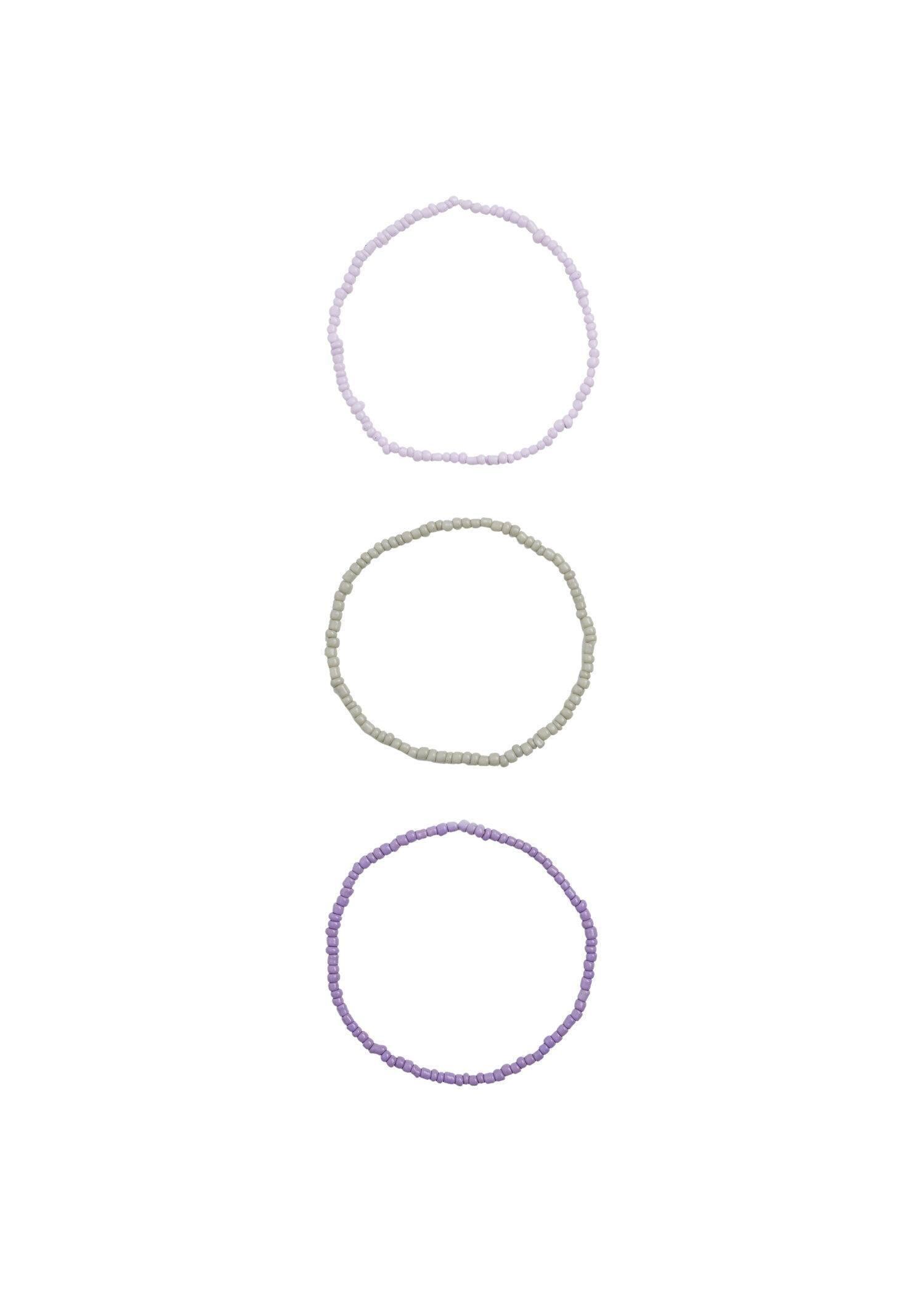 Pastel Purple Pack Of 3 Bracelets, Kids Girl, , large image number 0