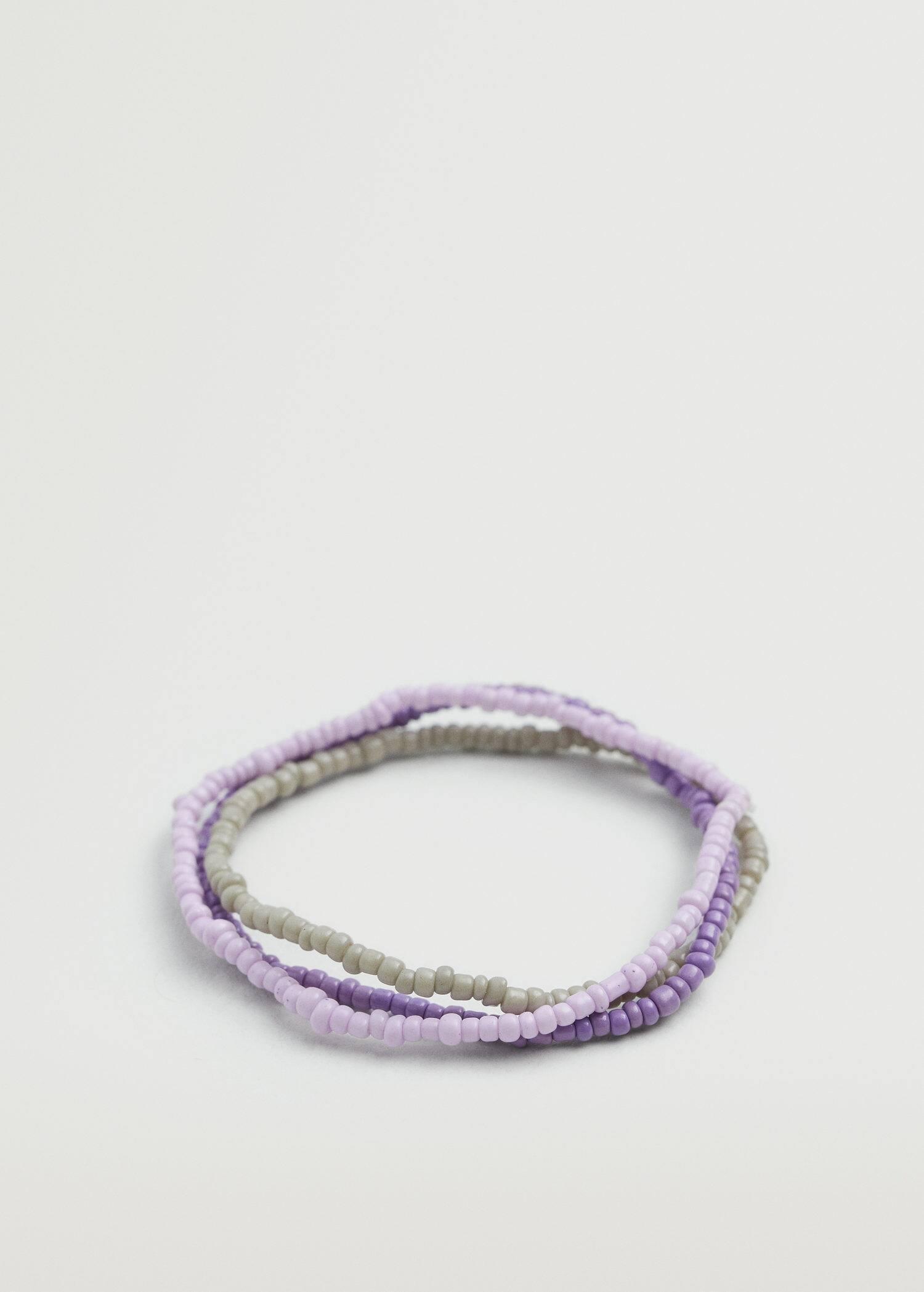 Pastel Purple Pack Of 3 Bracelets, Kids Girl, , large image number 1