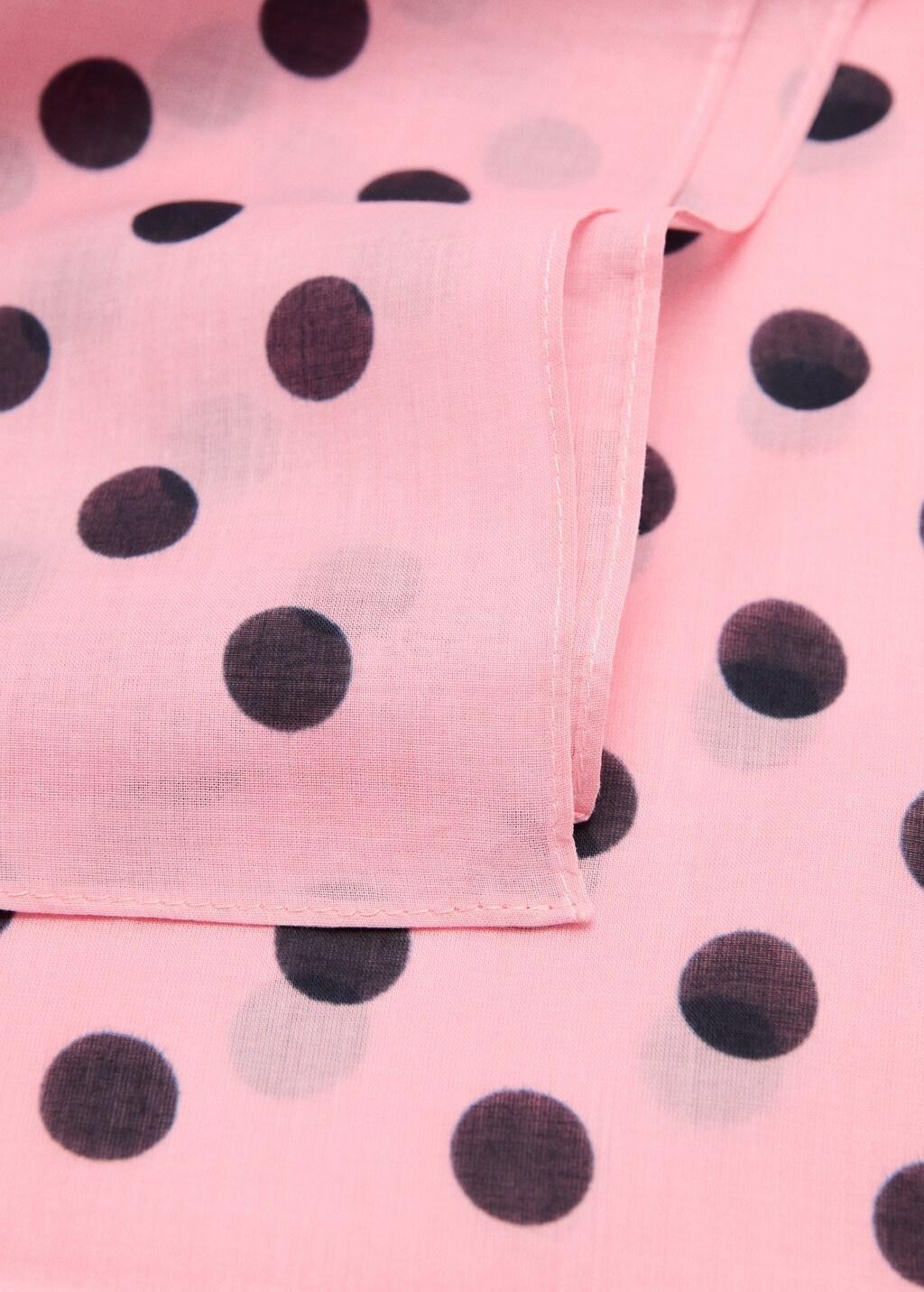 Pink Polka Dot Print Scarf, Pink, large image number 0