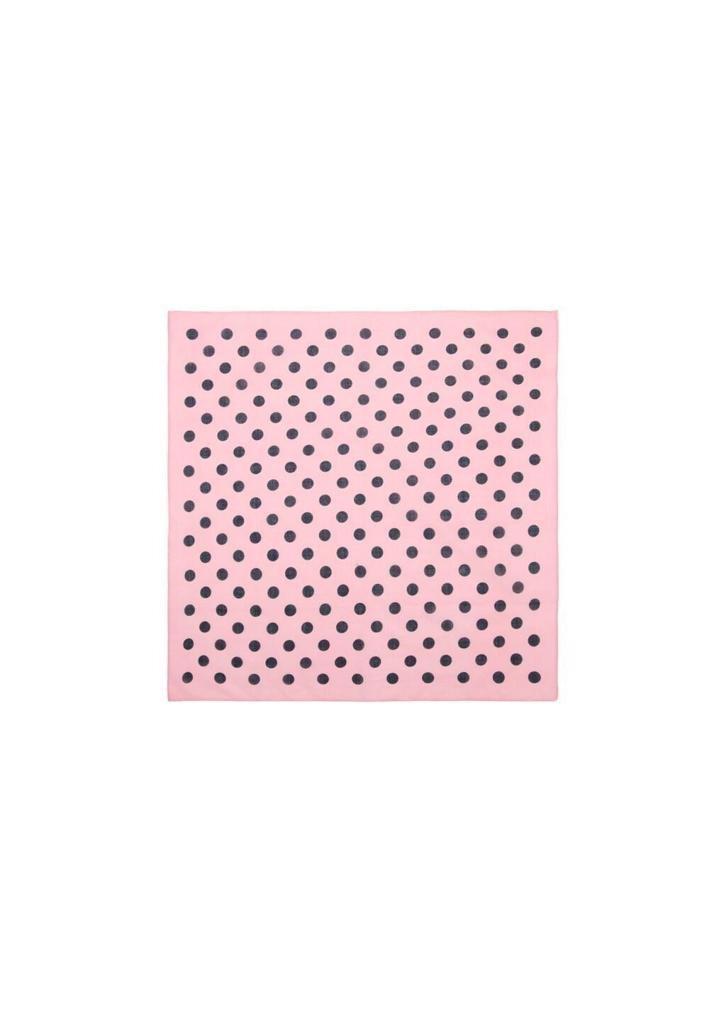 Pink Polka Dot Print Scarf, Pink, large image number 2