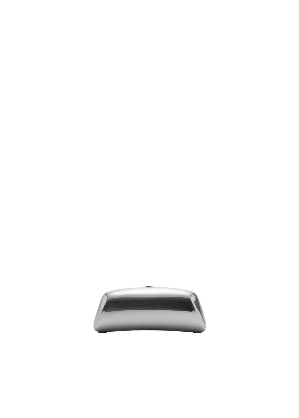 Silver Metallic Clutch Bag, 0201_PL, large image number 3