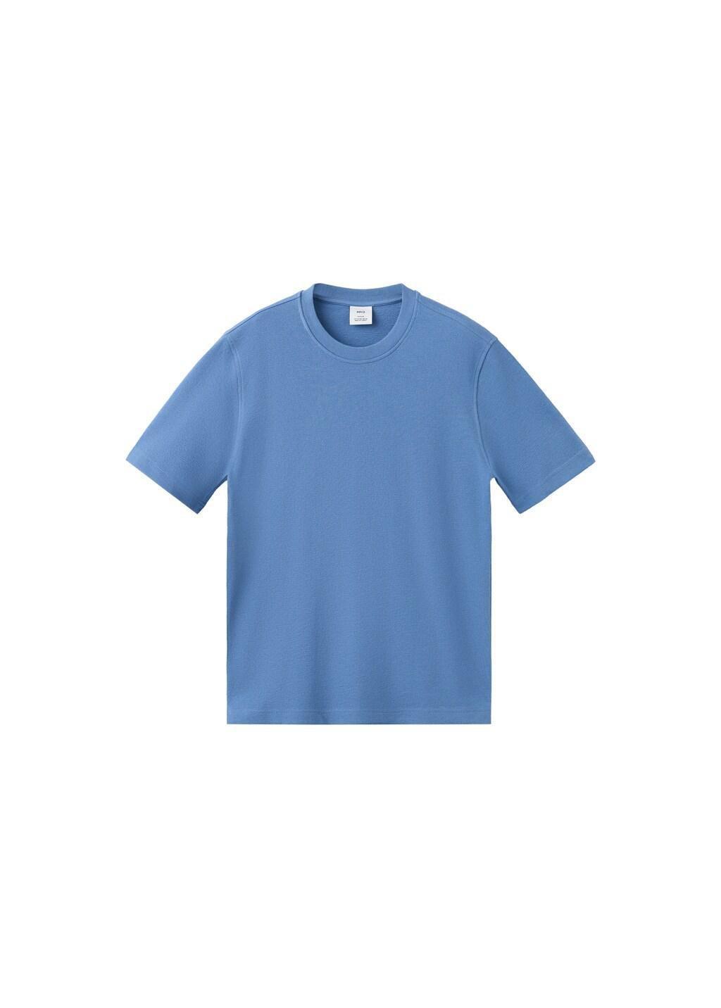 Blue Cotton T-Shirt Regular Fit, 0201_51, large image number 6