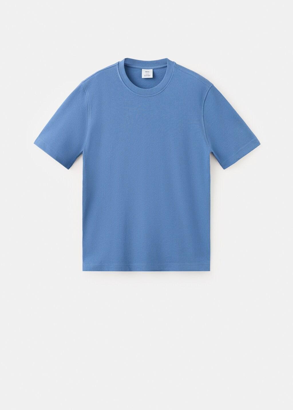 Blue Cotton T-Shirt Regular Fit, 0201_51, large image number 7
