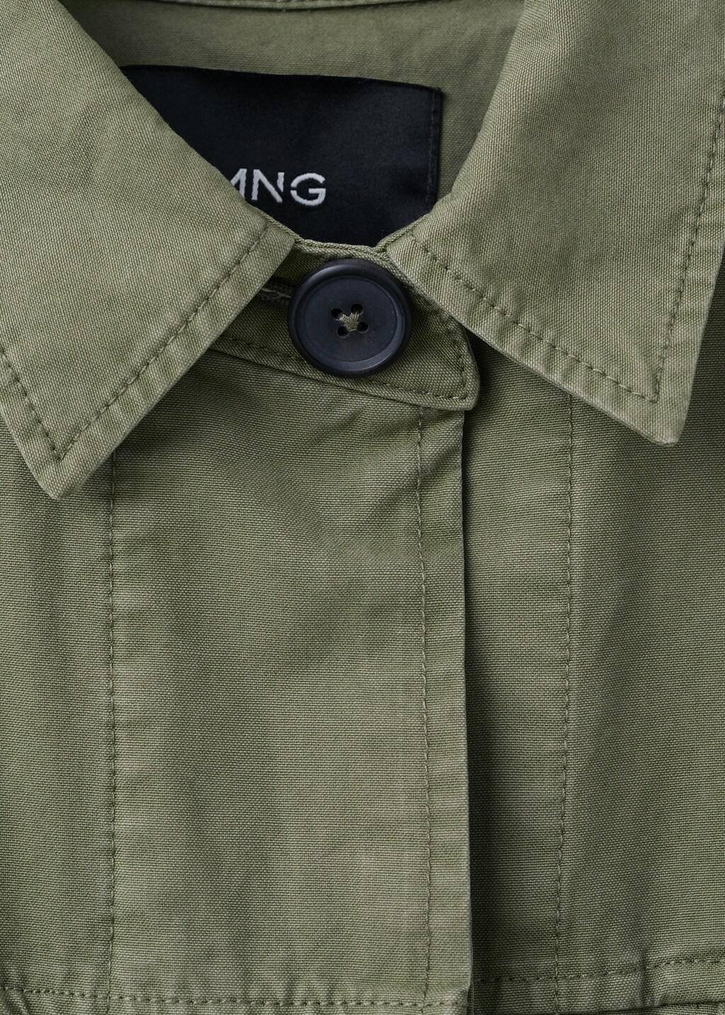 Khaki Oversized Denim Parka, 0201_37, large image number 1