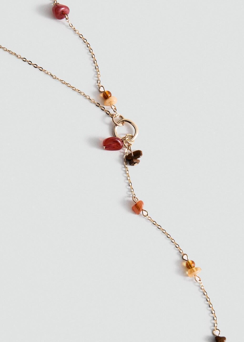 Gold Beads Pendant Necklace, 0201_OR, large image number 0