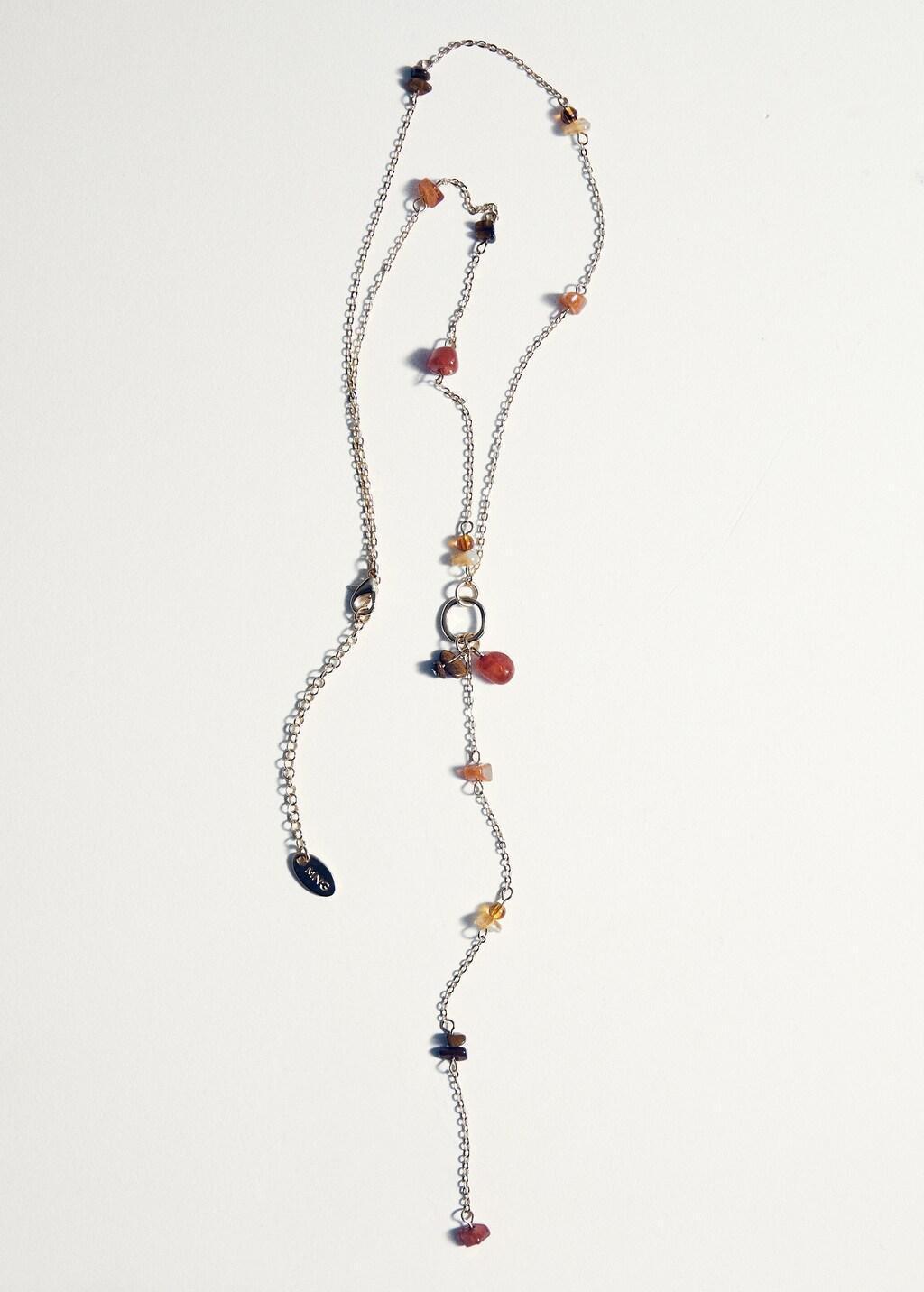 Gold Beads Pendant Necklace, 0201_OR, medium