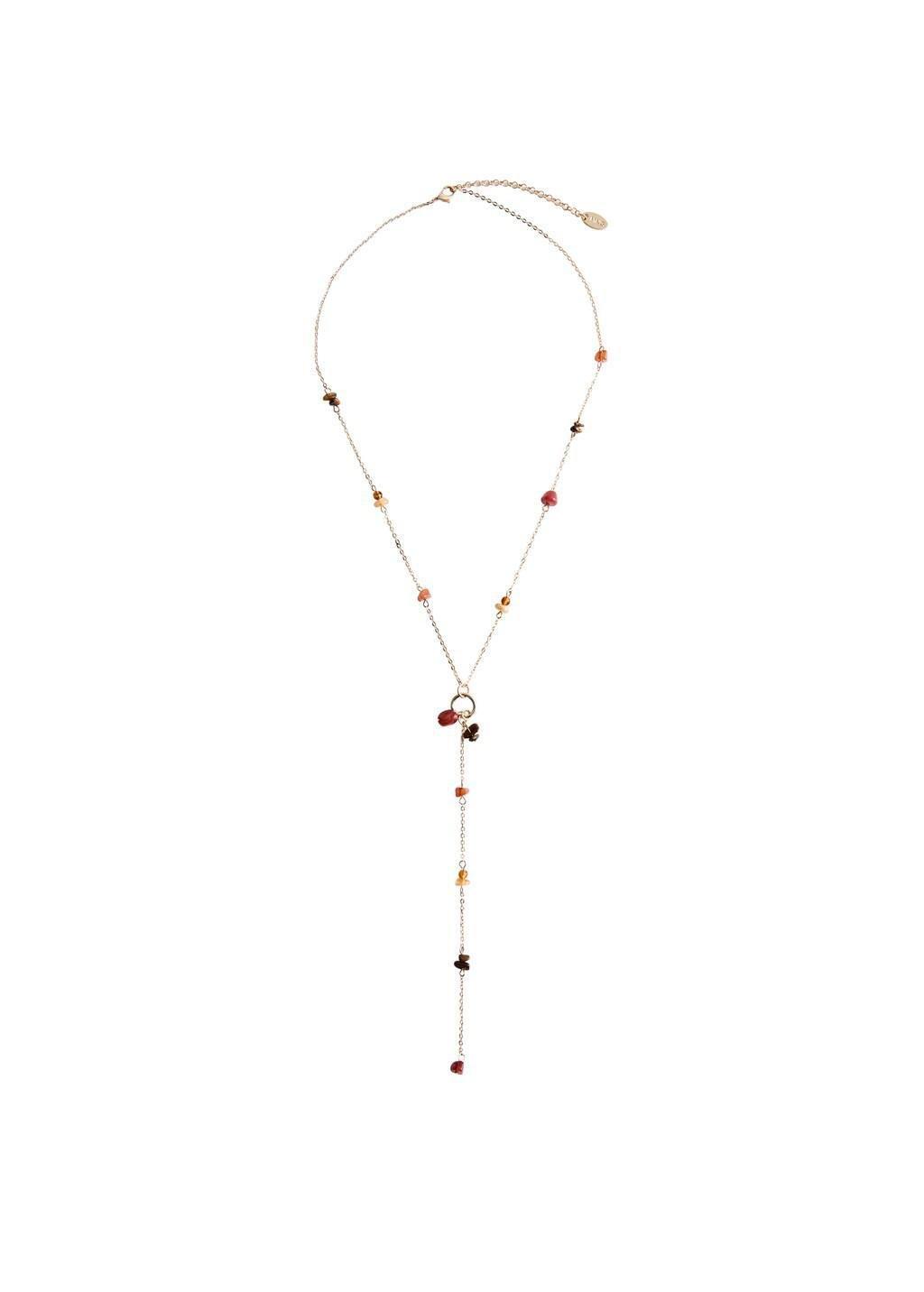 Gold Beads Pendant Necklace, 0201_OR, large image number 3