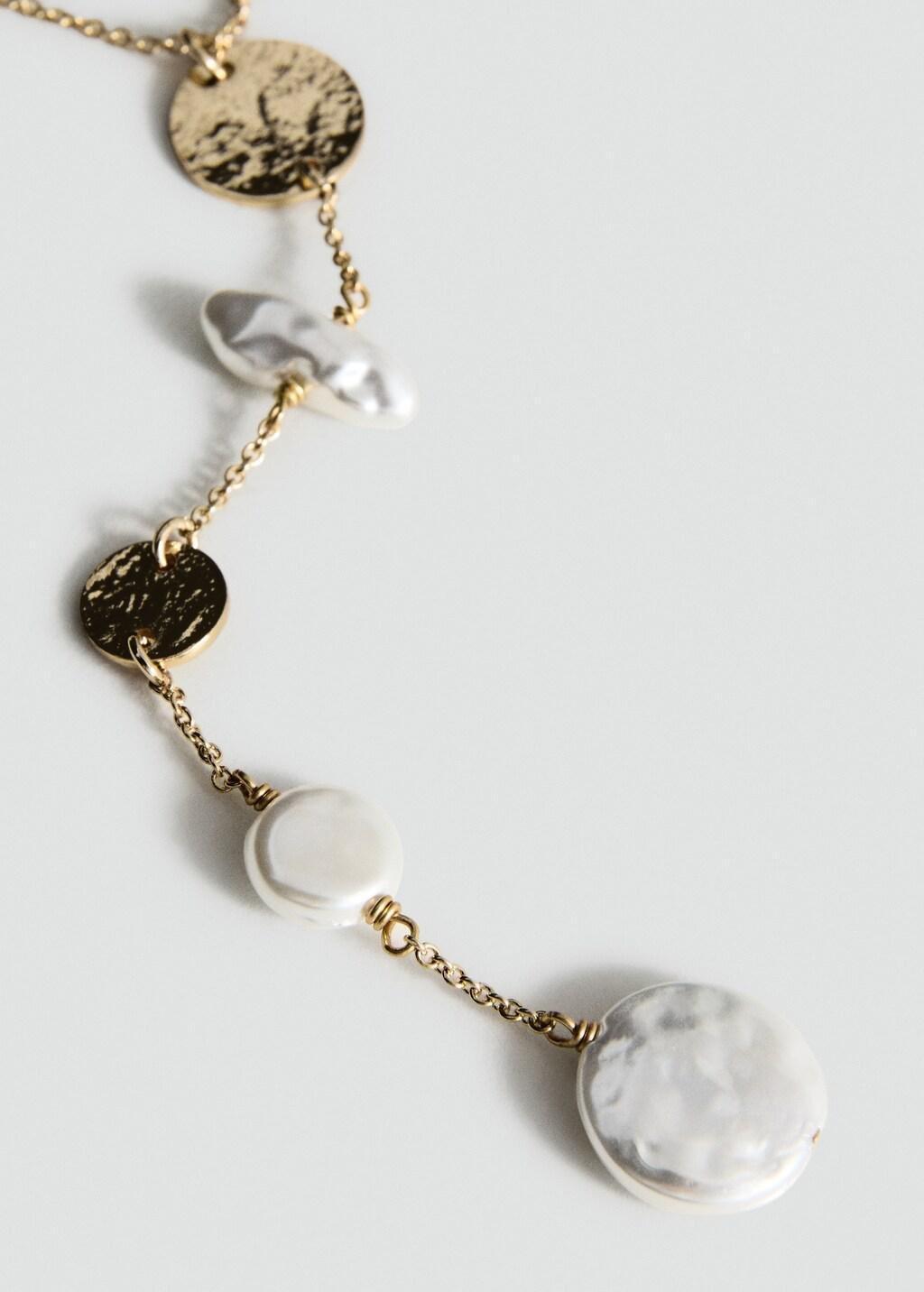 Gold Beads Pendant Necklace, Gold, medium