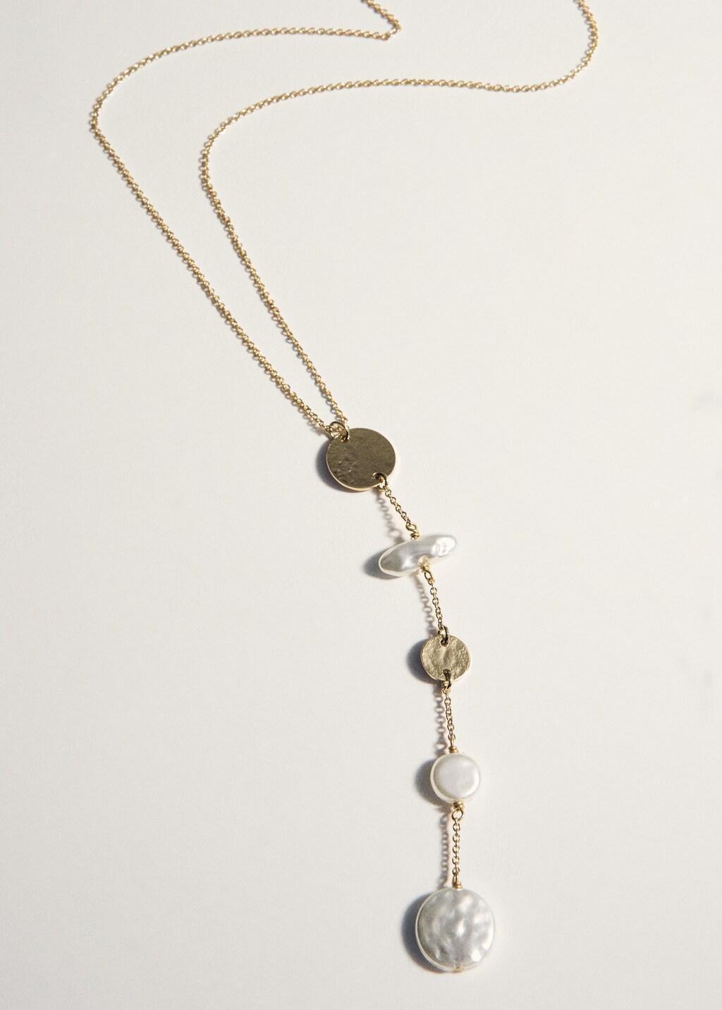 Gold Beads Pendant Necklace, Gold, large image number 2
