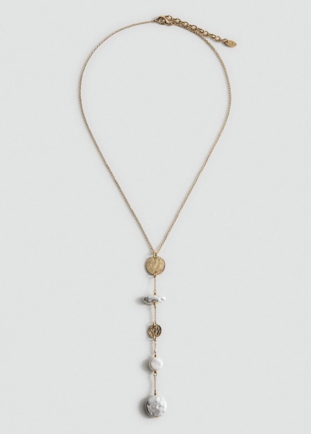 Gold Beads Pendant Necklace, Gold, large image number 4