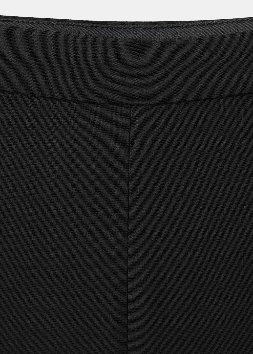 Black High-Waist Flared Trousers, Black, large image number 4