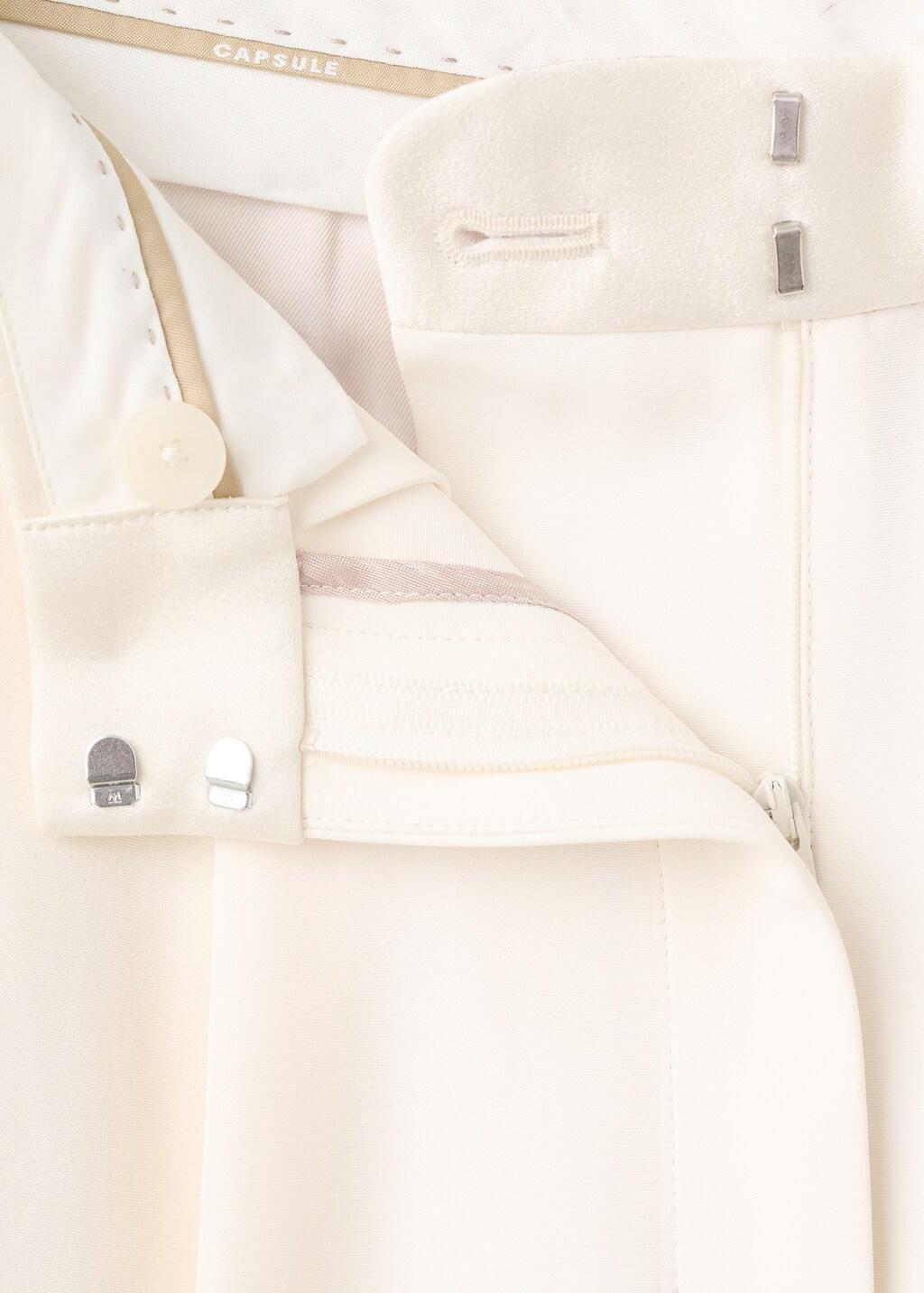 Beige Palazzo Pants Satin Waistband, 0201_05, large image number 1