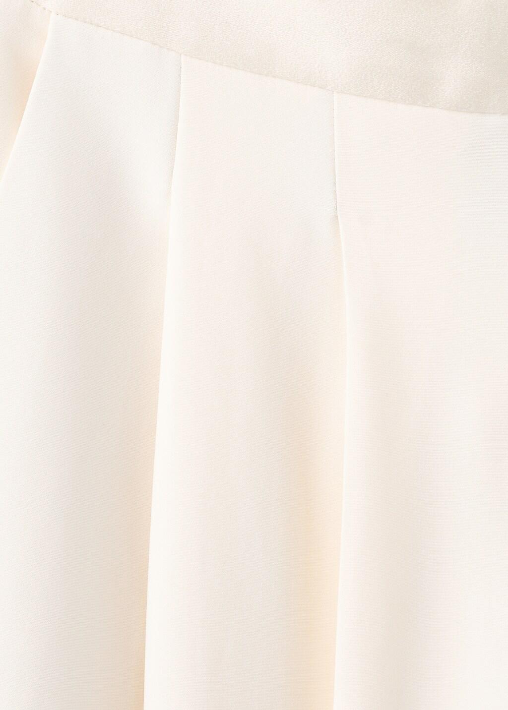 Beige Palazzo Pants Satin Waistband, 0201_05, large image number 5