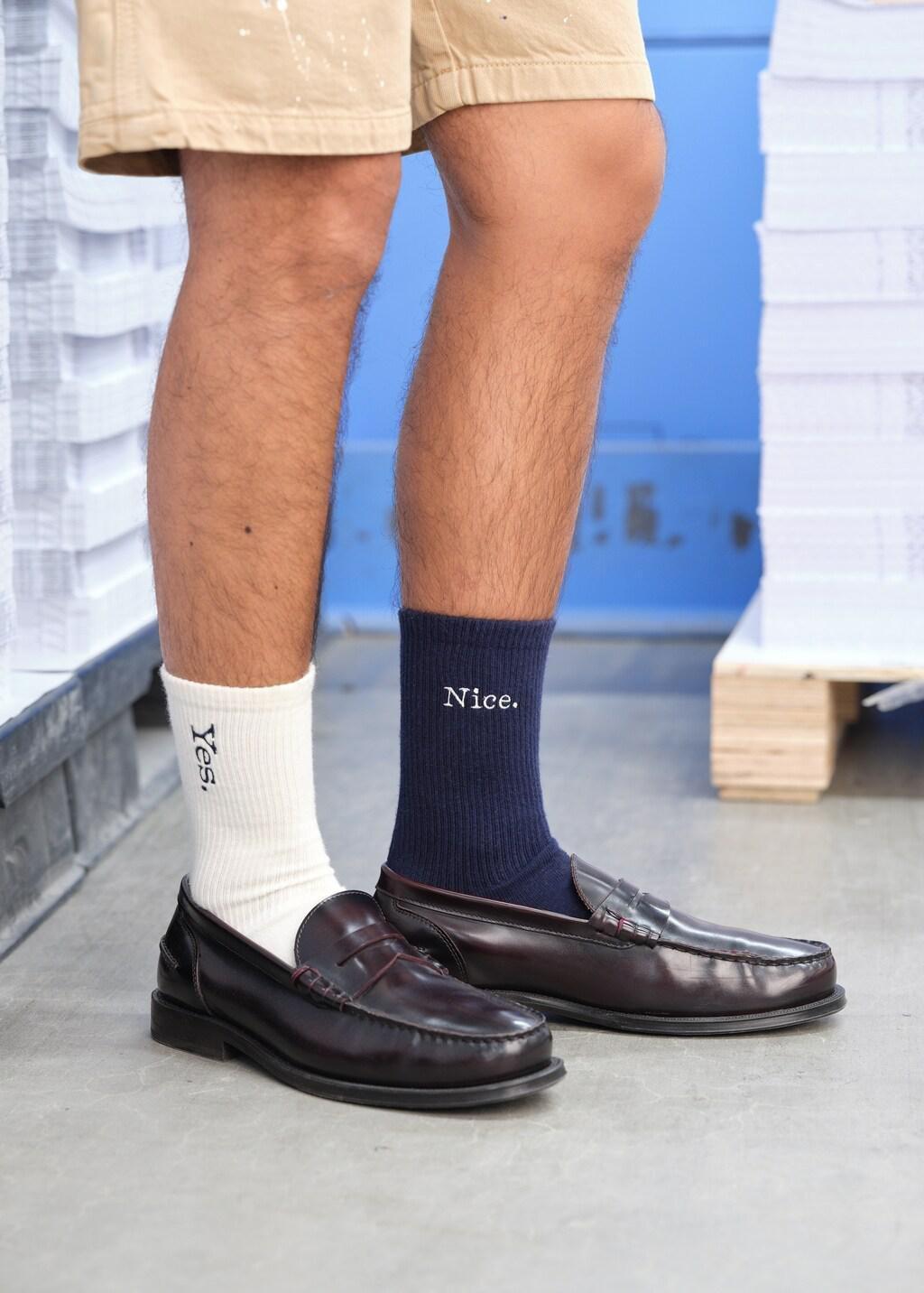 Navy Embroidered Cotton Socks, 0201_56, large image number 0