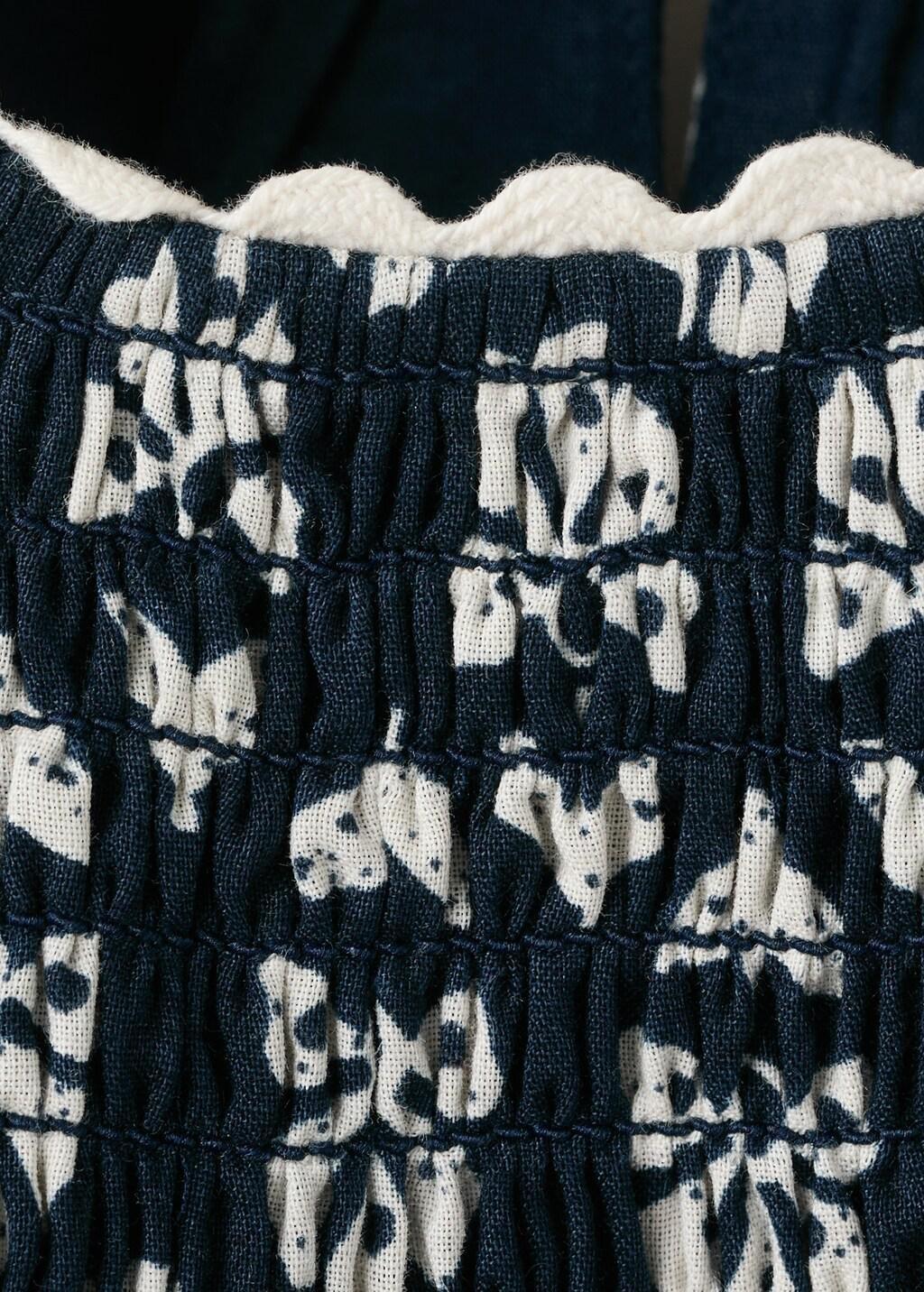 Navy Floral-Print Midi-Dress, Baby Girl, Navy, large image number 5