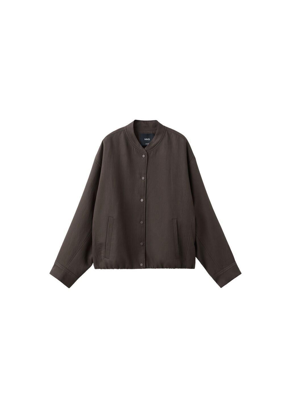 Purple Lyocell Bomber Jacket, Medium Purple, large image number 7