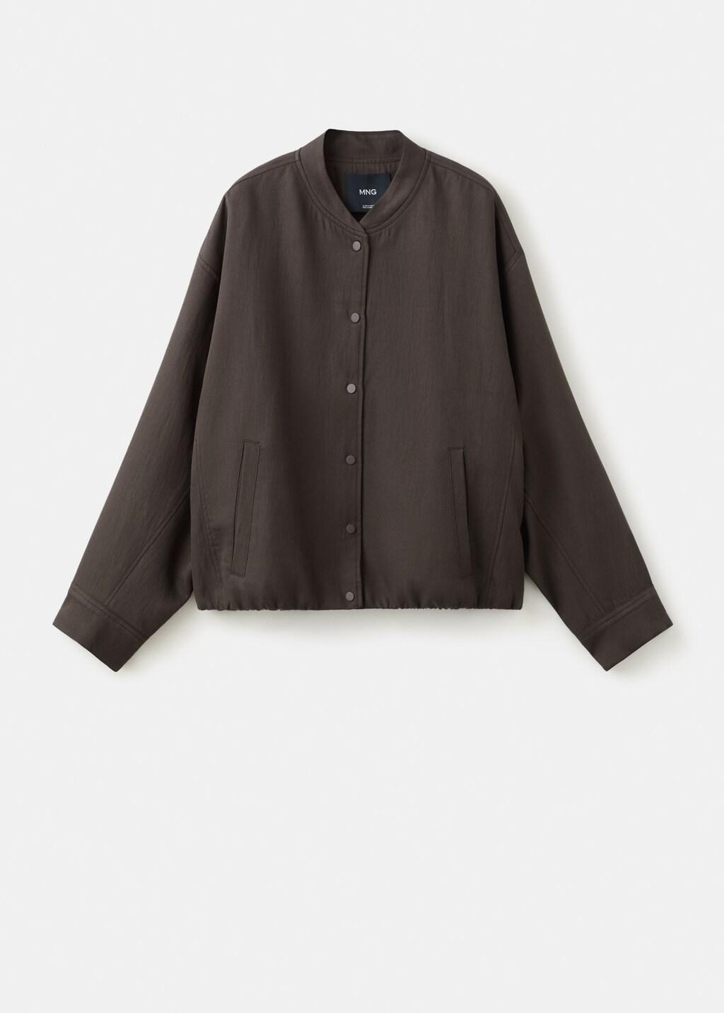 Purple Lyocell Bomber Jacket, Medium Purple, large image number 8