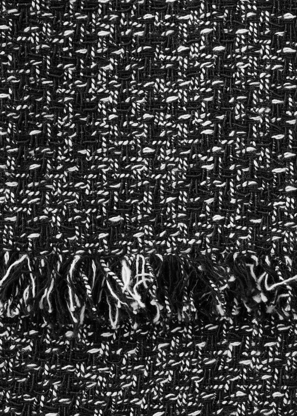 BLACK Tweed jacket with frayed ends, Black, large image number 4