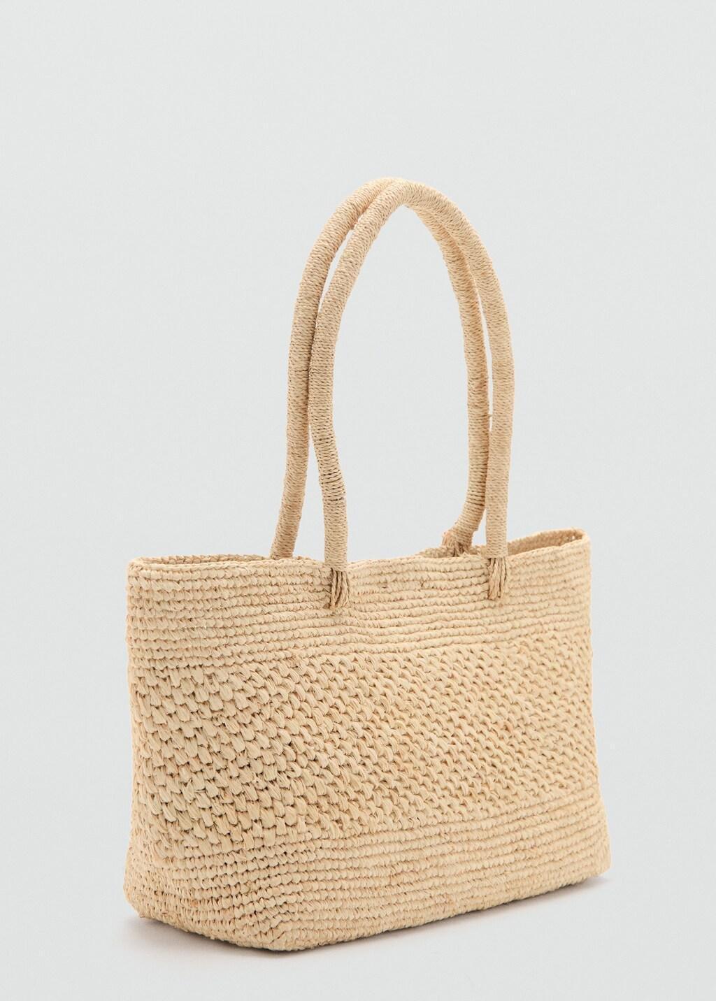 LIGHT BEIGE 100% raffia tote bag, 0201_08, large image number 1
