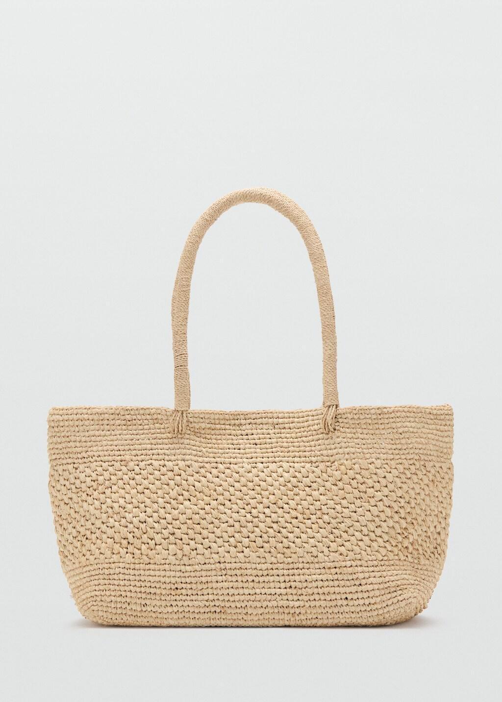 LIGHT BEIGE 100% raffia tote bag, 0201_08, large image number 4