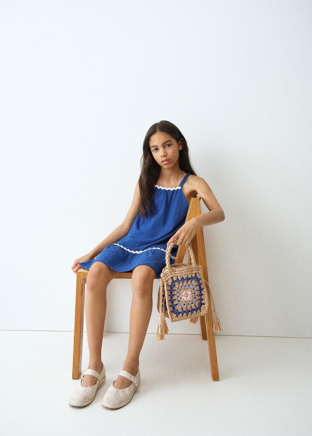 Brown Lt Pastel Natural Fibre Bag, Kids Girl, 0201_07, large image number 0
