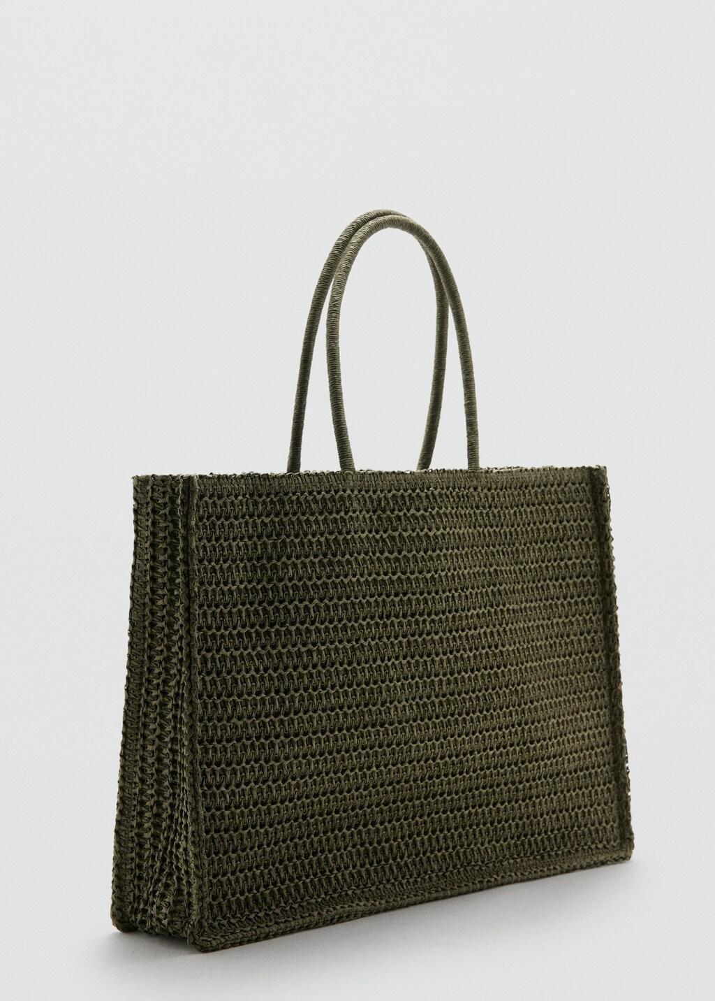 Khaki Natural Fibre Tote Bag, 0201_37, large image number 0