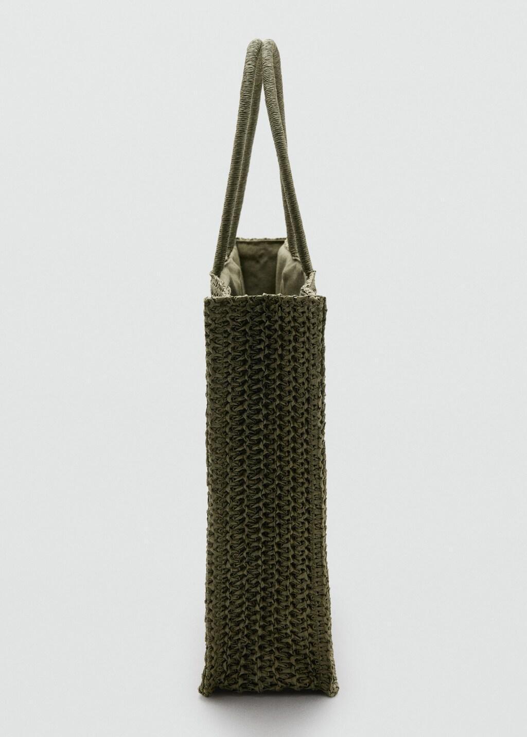 Khaki Natural Fibre Tote Bag, 0201_37, large image number 1