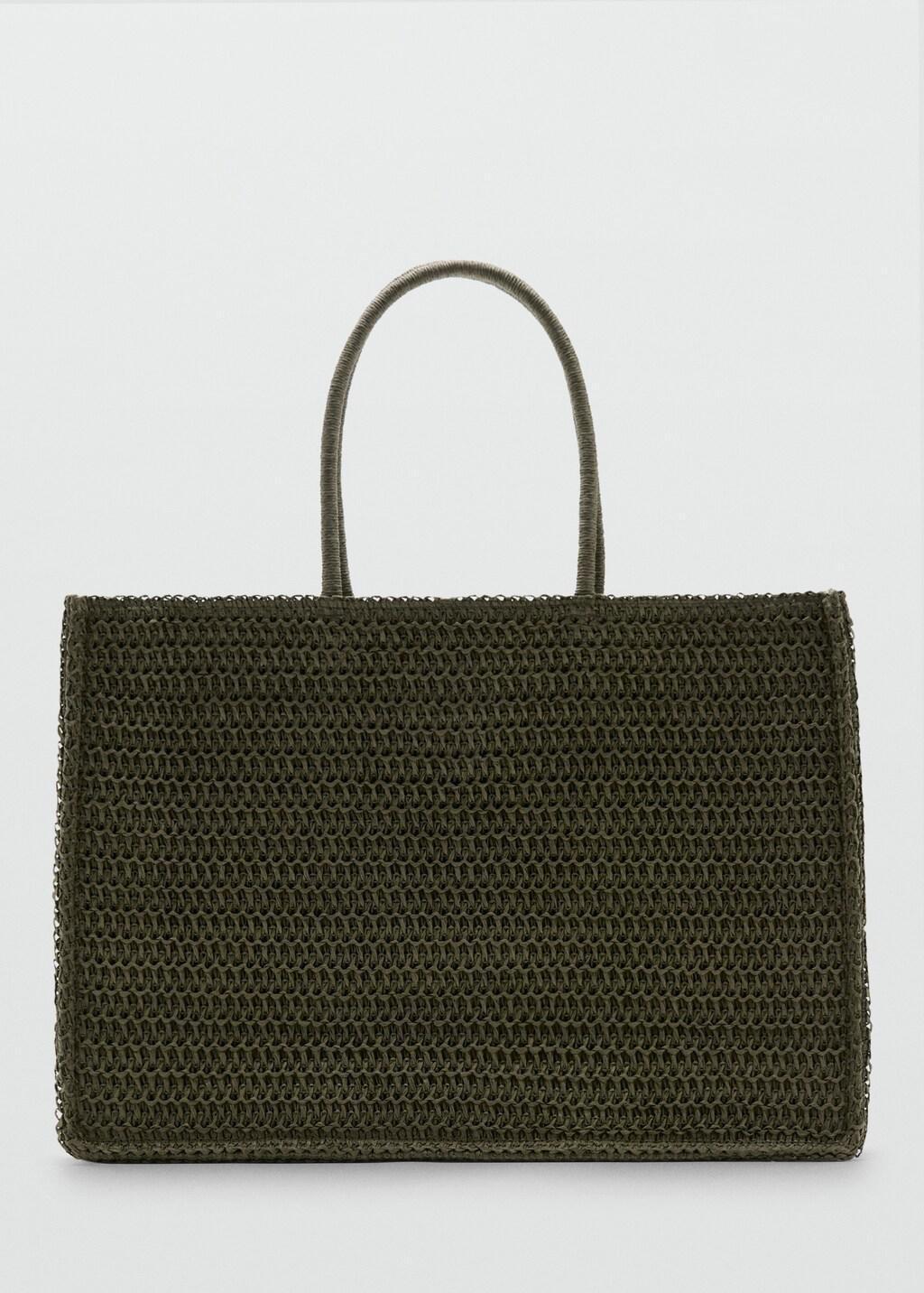 Khaki Natural Fibre Tote Bag, 0201_37, large image number 3
