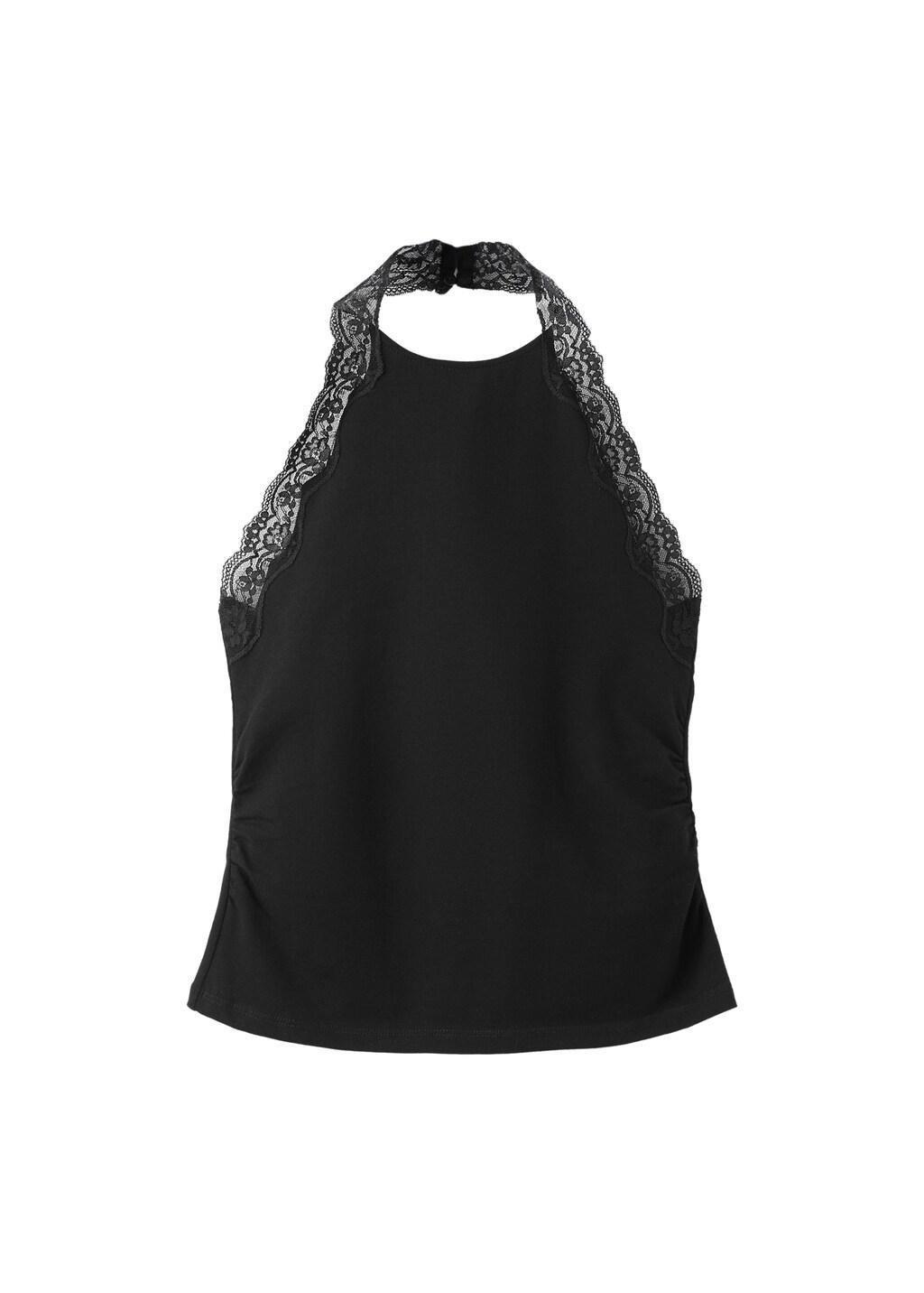 Black Lace Trim Top, 0201_99, large image number 6