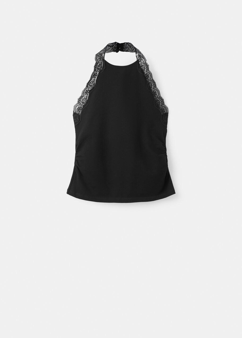 Black Lace Trim Top, 0201_99, large image number 7