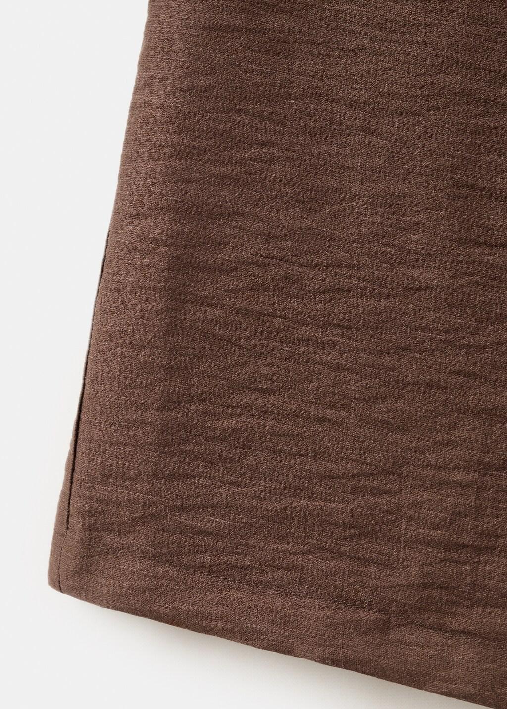 Brown Linen Palazzo Trousers, Brown, large image number 4