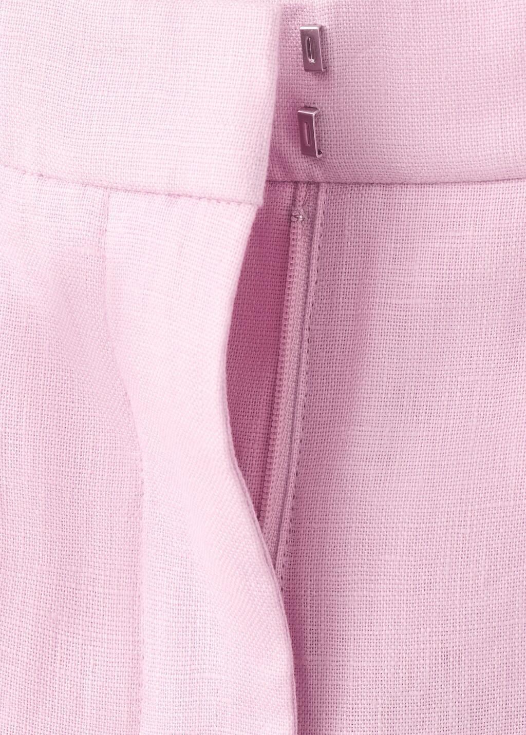 Pink Linen Suit Trousers, 0201_85, large image number 5