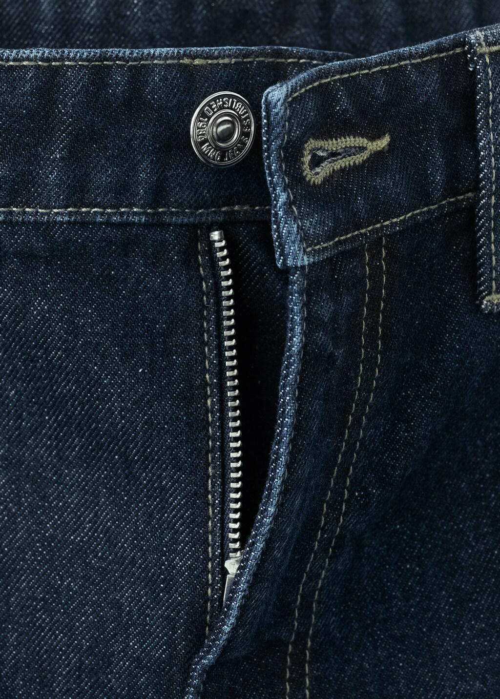 Blue Straight Mid-Rise Denim Shorts, Open Blue, large image number 5