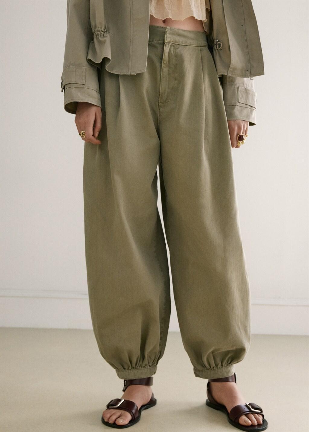 Khaki Baggy Mid-Rise Jeans, 0201_37, large image number 3
