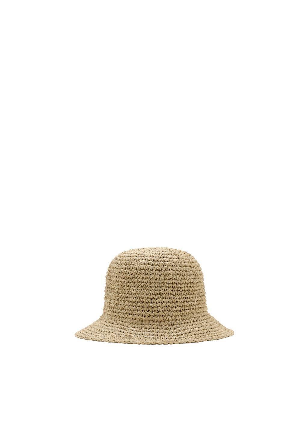 Beige Lurex Natural Fibre Bucket Hat, 0201_08, large image number 2