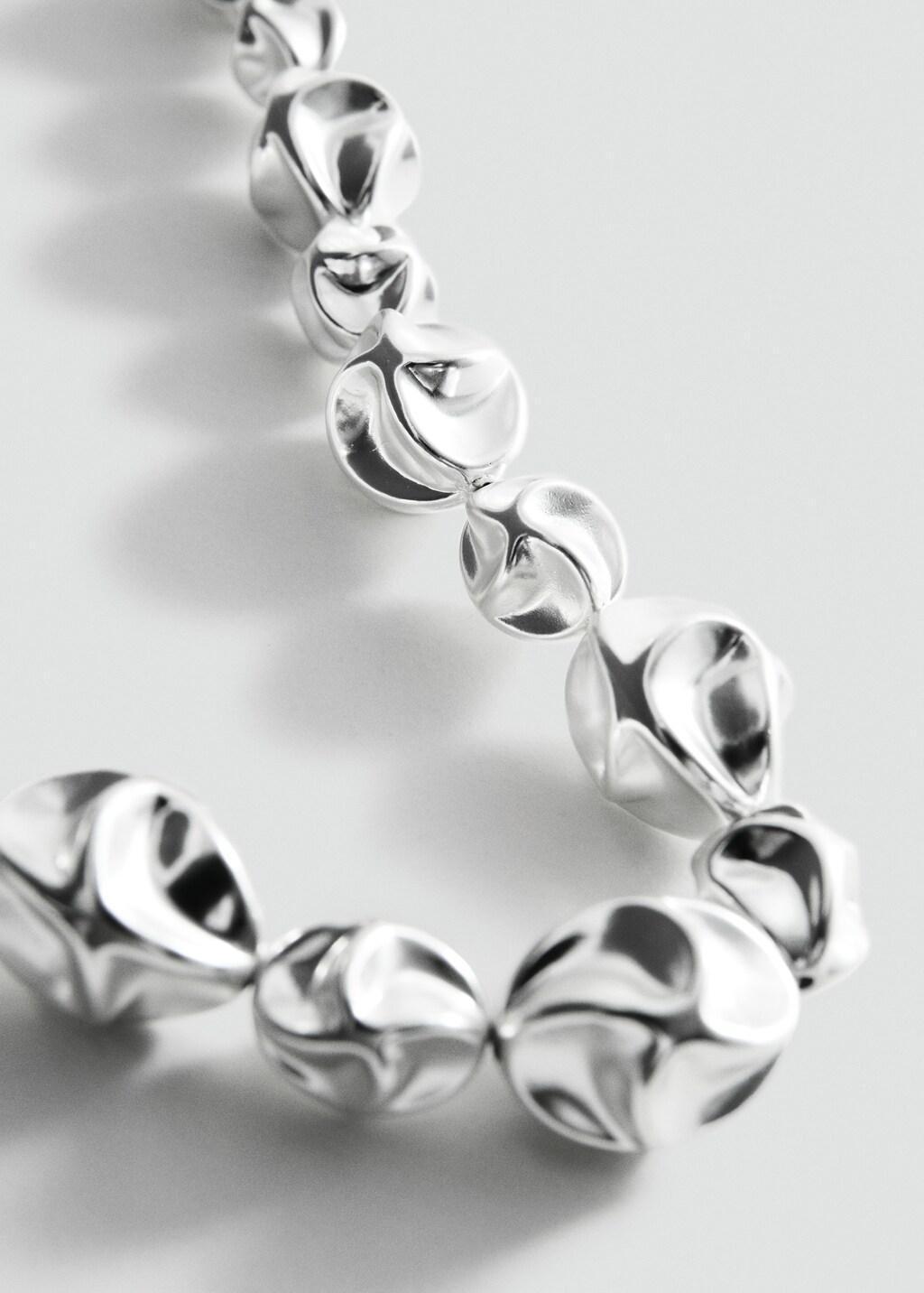 Silver Necklace With Irregular Metallic Pieces, 0201_PL, large image number 1