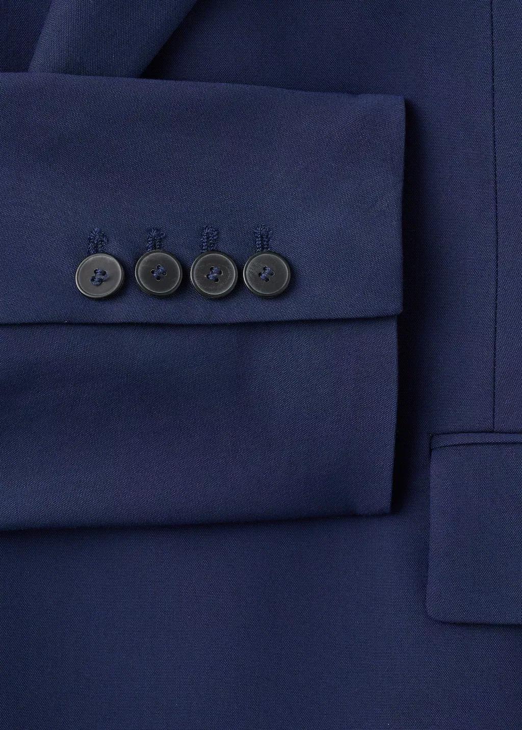 Blue Double-Breasted Suit Jacket, Medium Blue, large image number 5