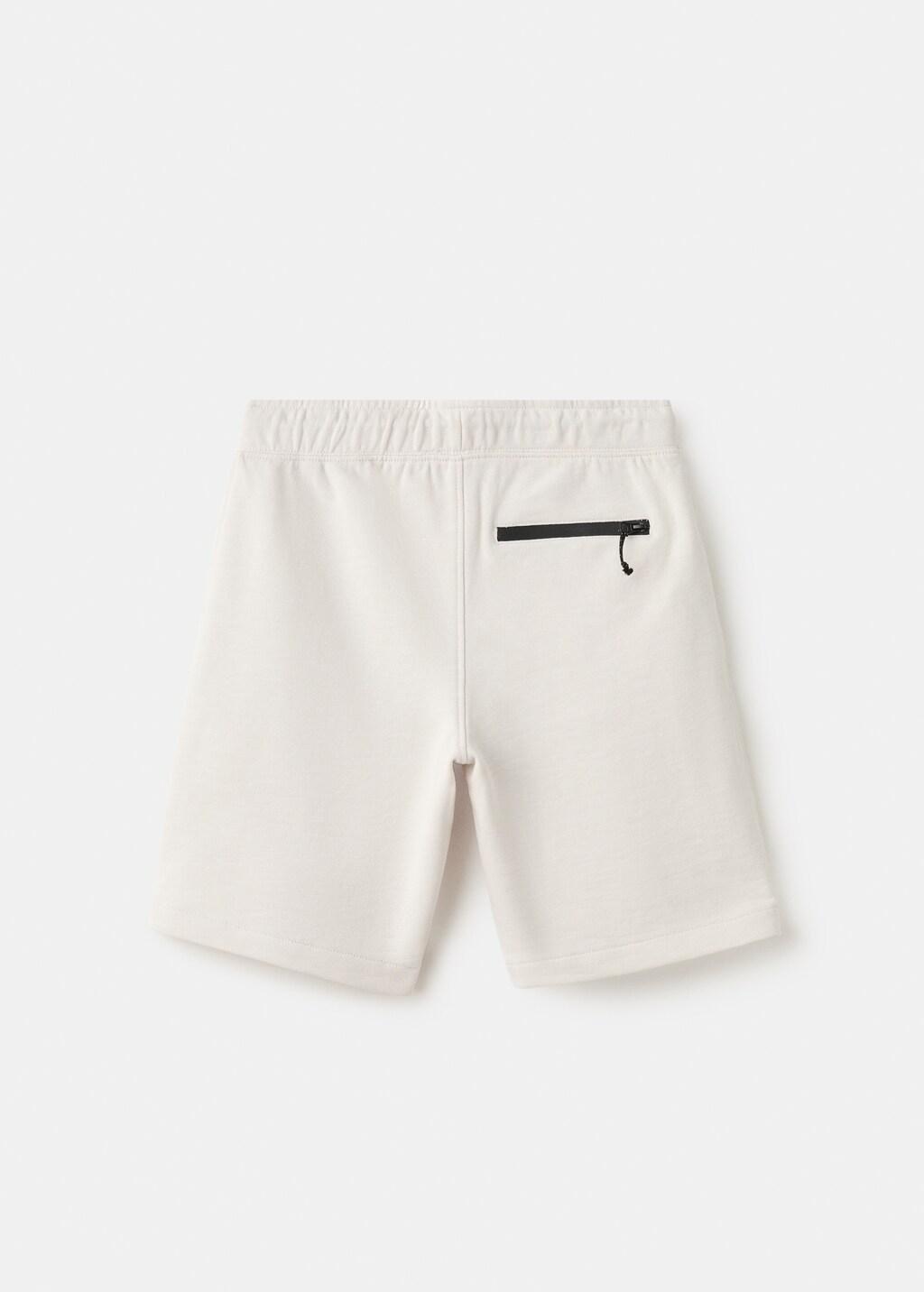 Beige Bermuda Shorts With Drawstring, Kids Boy, 0201_05, large image number 1