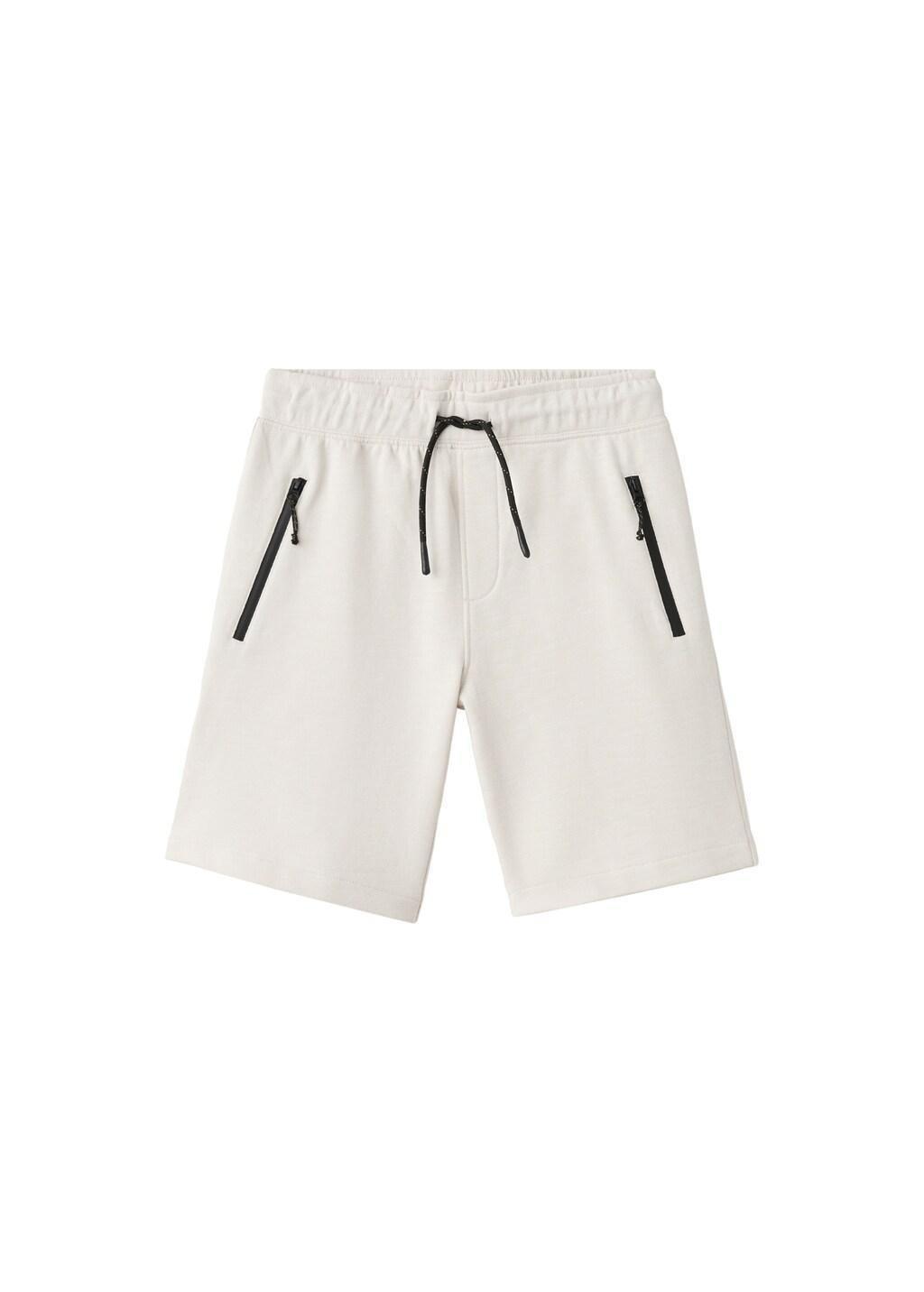 Beige Bermuda Shorts With Drawstring, Kids Boy, 0201_05, large image number 3