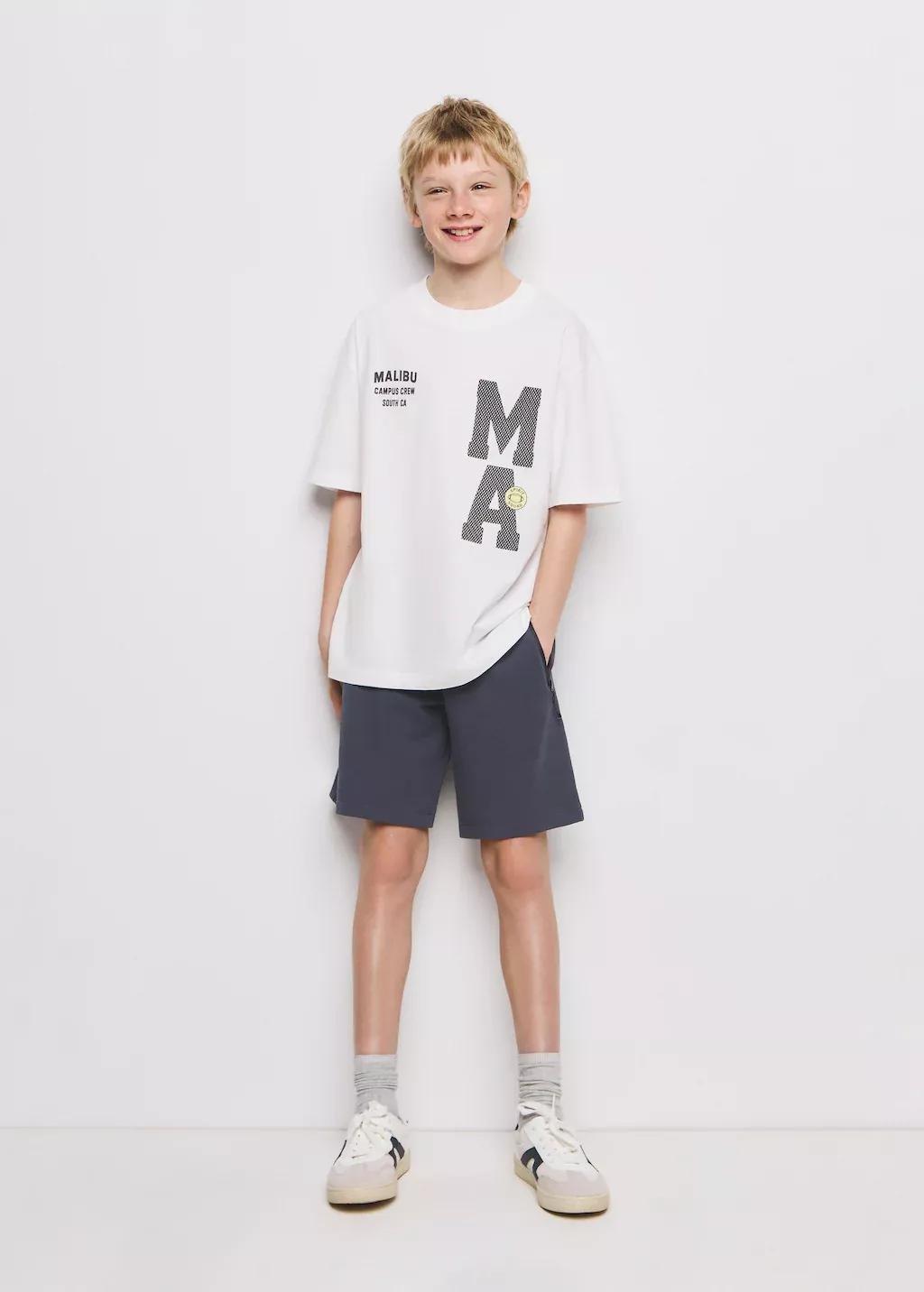 Grey Bermuda Shorts With Drawstring, Kids Boy, 0201_95, large image number 0