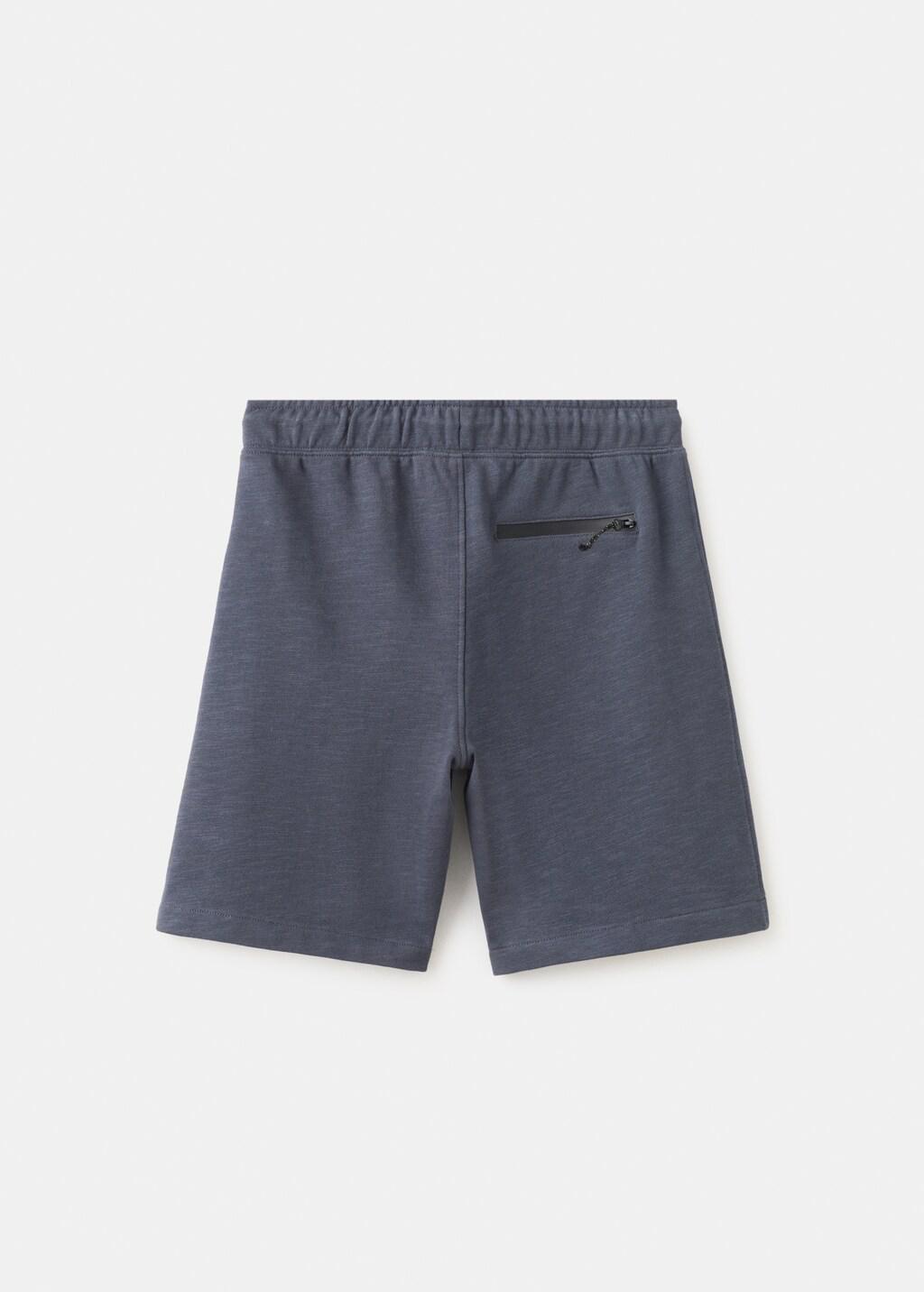 Grey Bermuda Shorts With Drawstring, Kids Boy, 0201_95, large image number 2