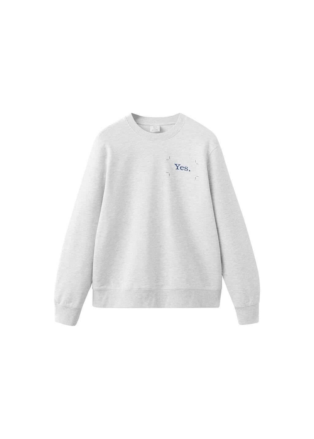 Grey Printed Sweatshirt 100% Cotton, 0201_94, large image number 8