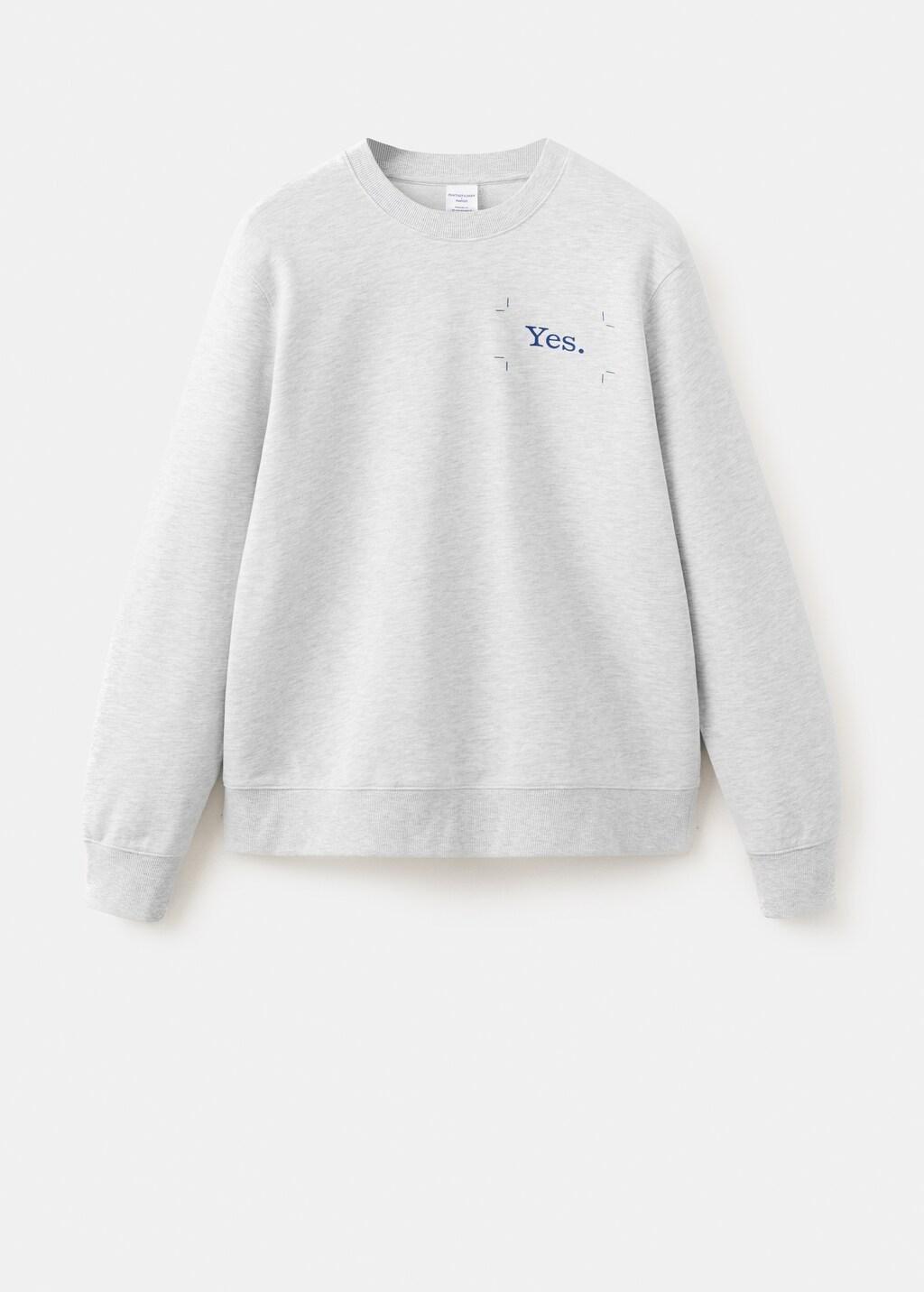 Grey Printed Sweatshirt 100% Cotton, 0201_94, large image number 9