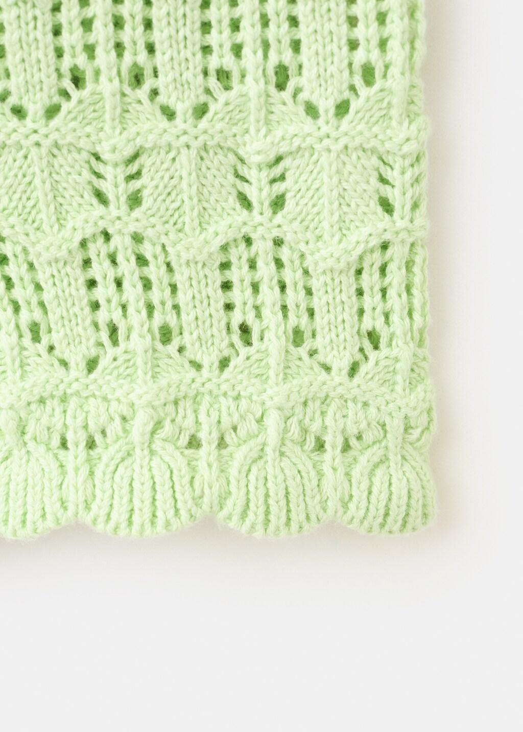 Green Crochet Knitted Shorts, Baby Girl, 0201_42, large image number 1