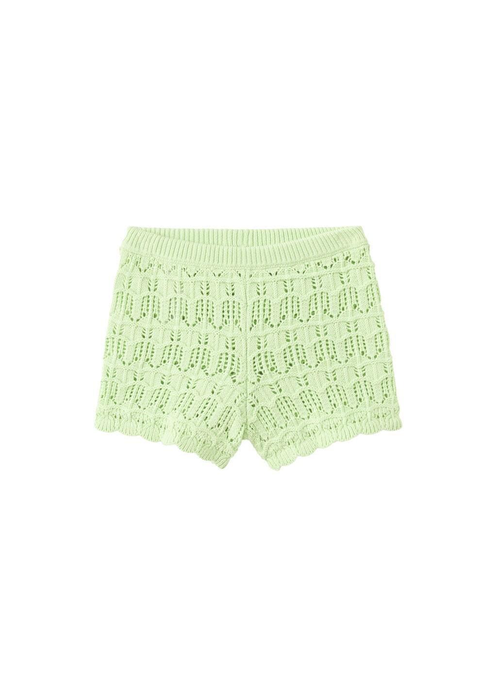 Green Crochet Knitted Shorts, Baby Girl, 0201_42, large image number 4