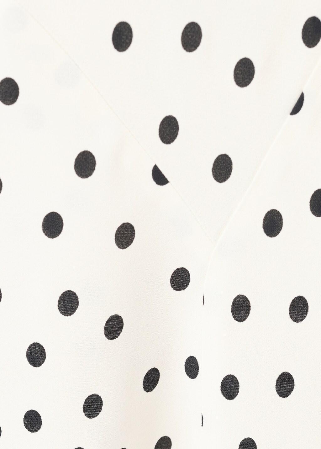 White Polka Dot Midi Dress, Natural White, large image number 5