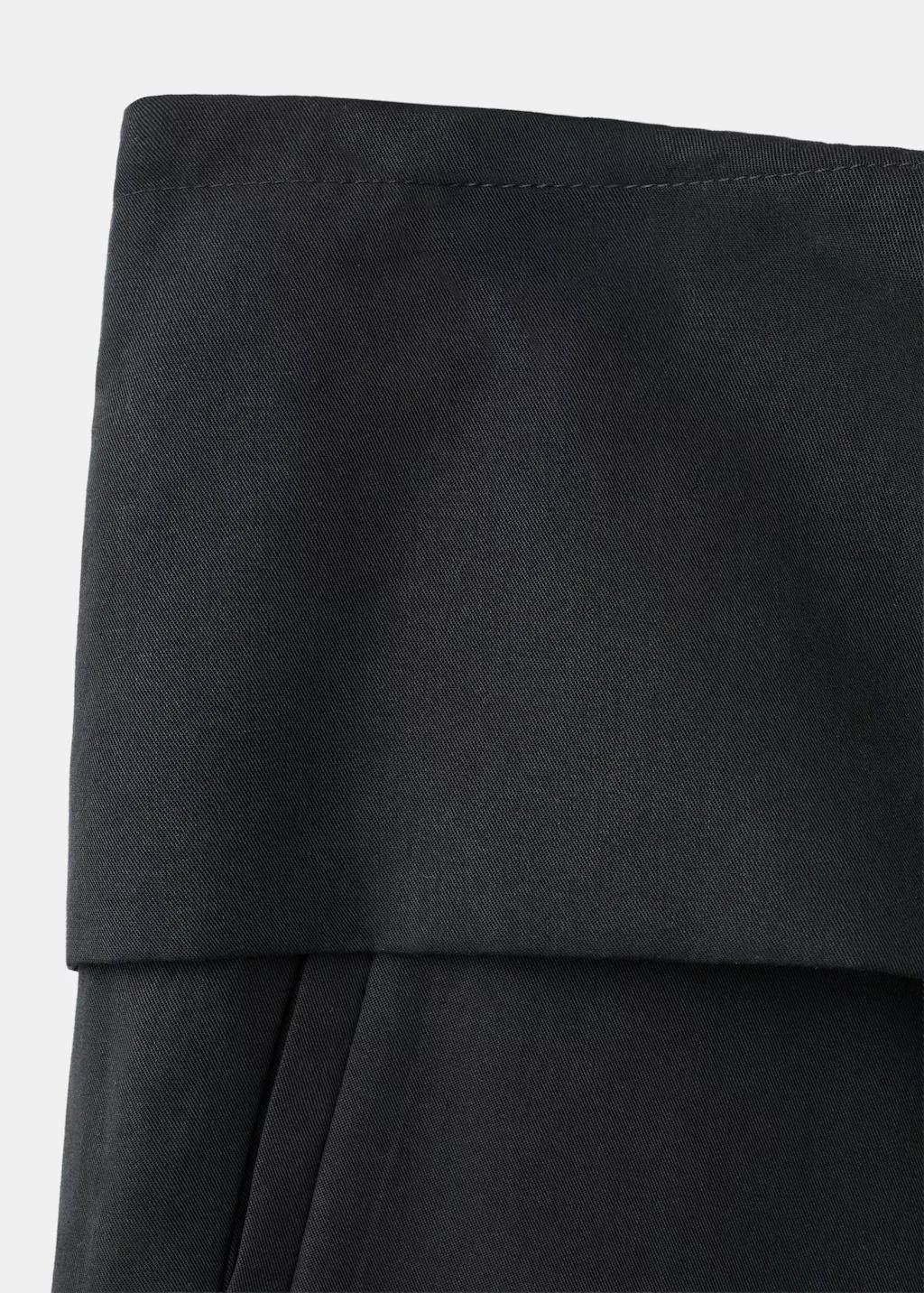 CHARCOAL 100% lyocell trousers, Charcoal, large image number 4