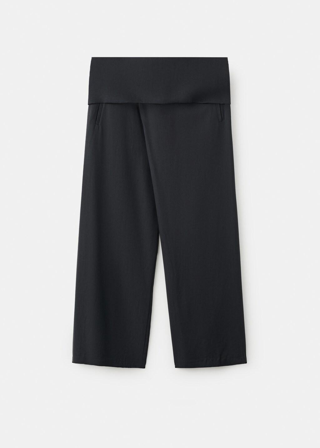 CHARCOAL 100% lyocell trousers, Charcoal, large image number 6