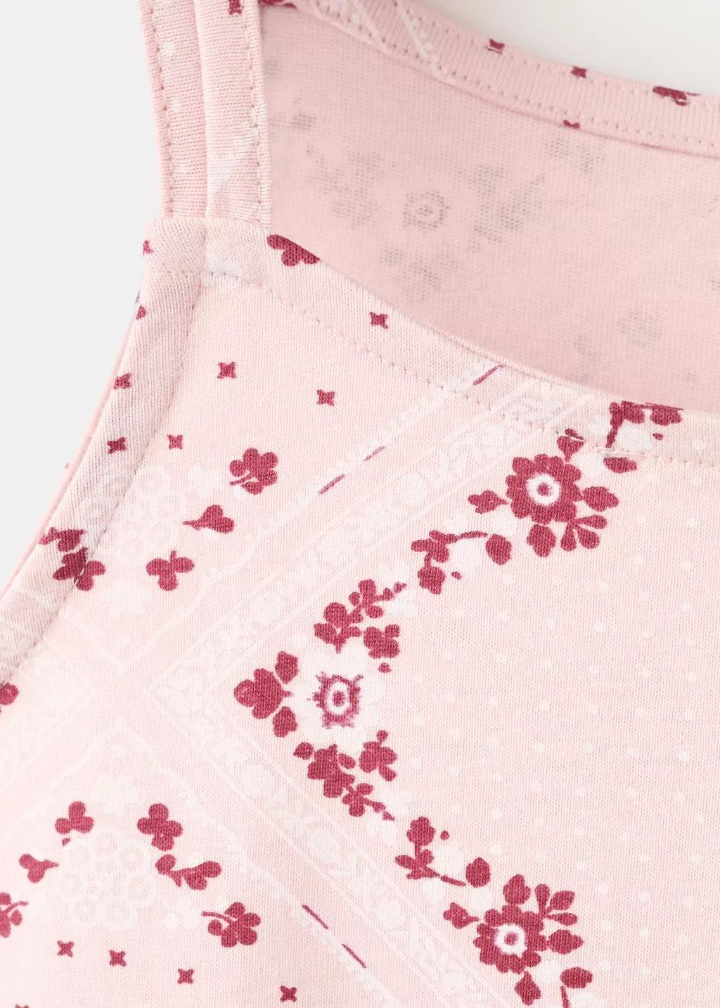 Pink Printed Cotton Dress, Kids Girls, Pink, large image number 3
