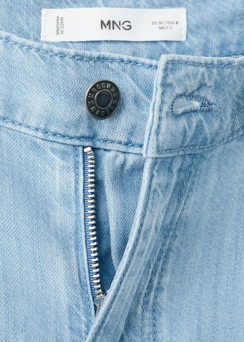 Blue Mid-Rise Palazzo Jeans, Open Blue, large image number 1